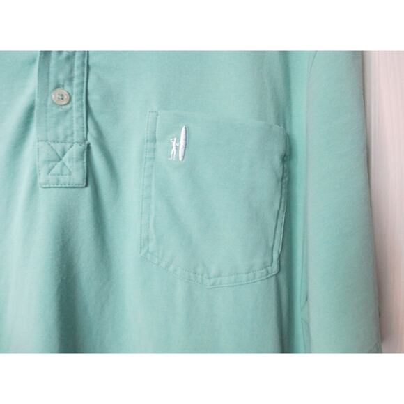 Johnnie-O West Coast Prep Green S/S Preppy Pocket Polo Mens XL Cotton Spandex - Picture 4 of 10